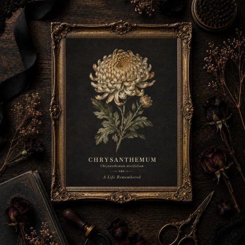 Chrysanthemum — A Life Remembered Victorian Flower Meaning Printable