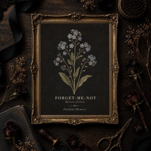 Forget-Me-Not — Faithful Memory Victorian Flower Meaning Printable