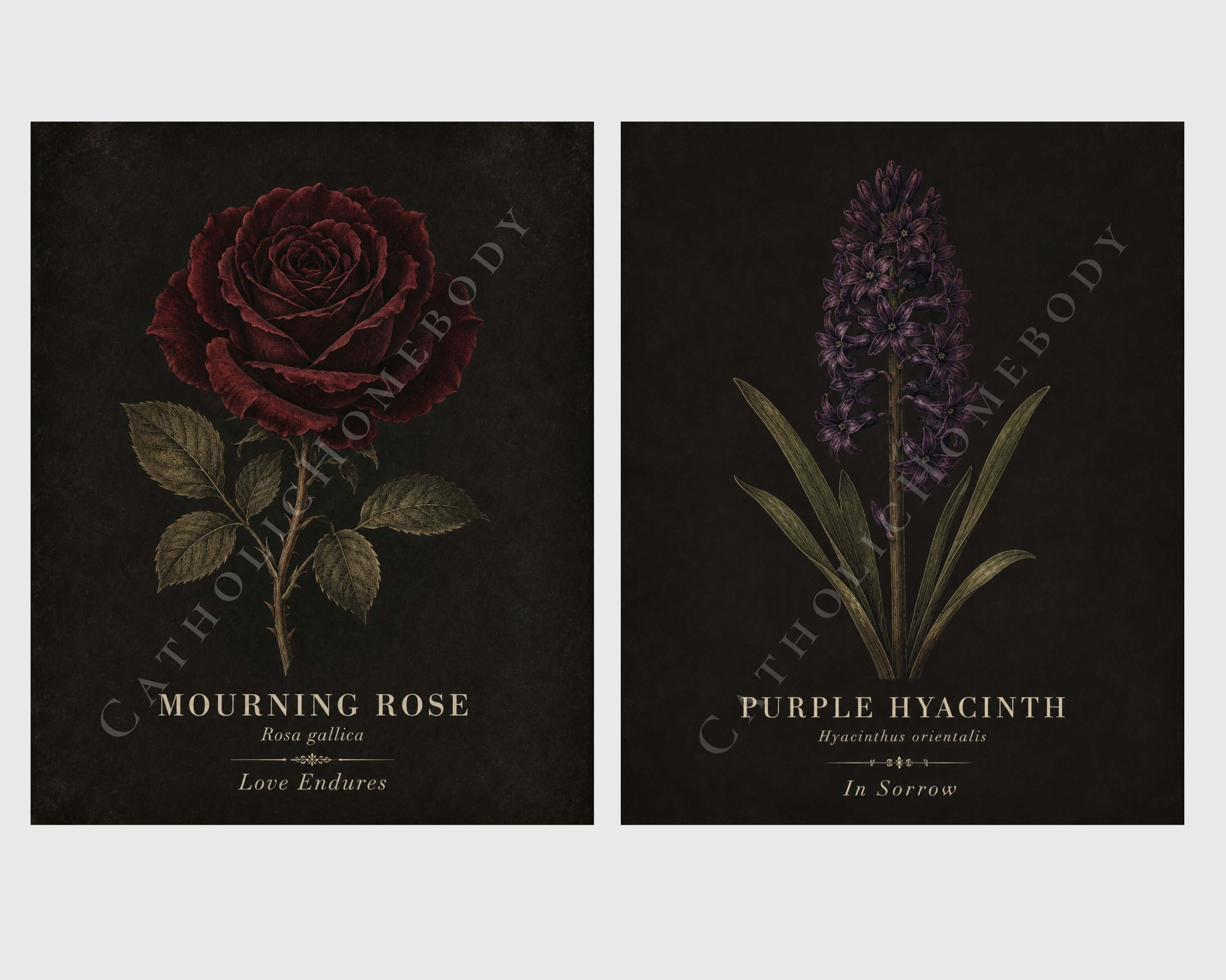 The Mourning Garden — Victorian Flower Meaning Printable Art Collection - Image 8